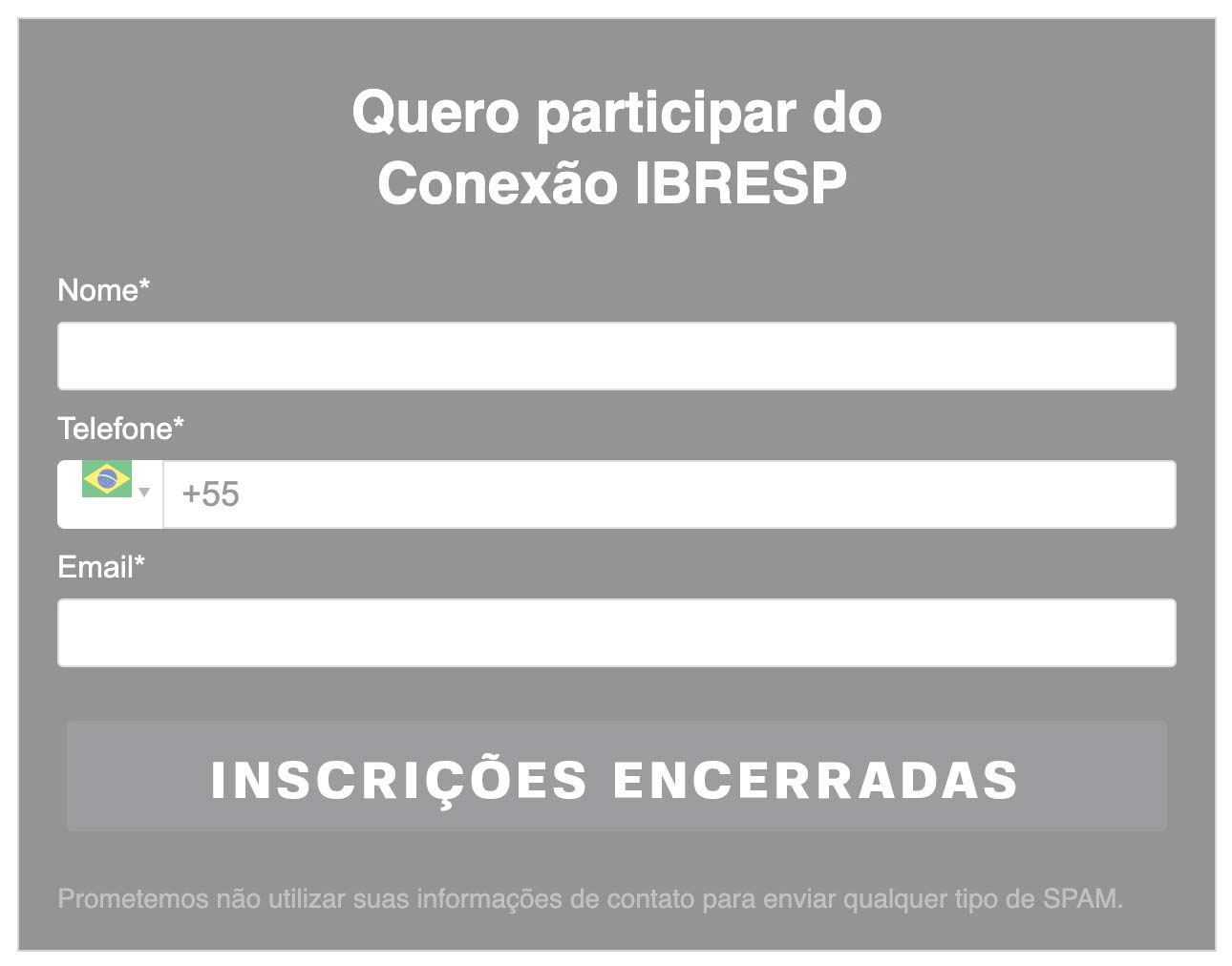 Inscrições encerradas